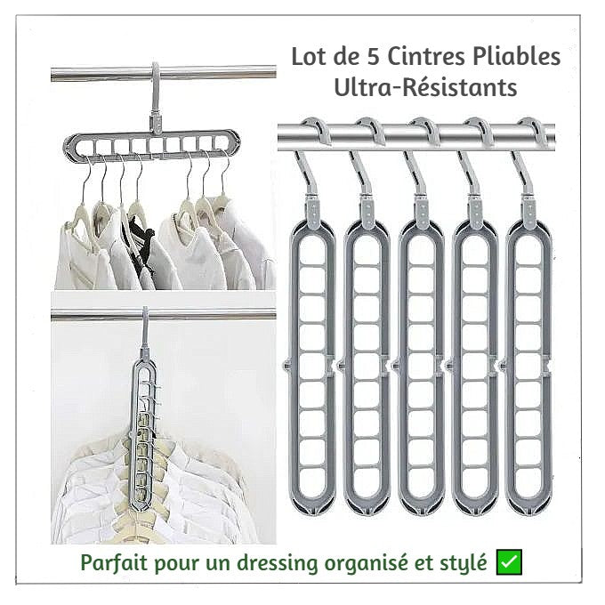 Cintre ONEPLIABLE – Gagnez 80% d’espace en un geste !